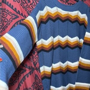 Women's Multicolor Chevron Sweater
